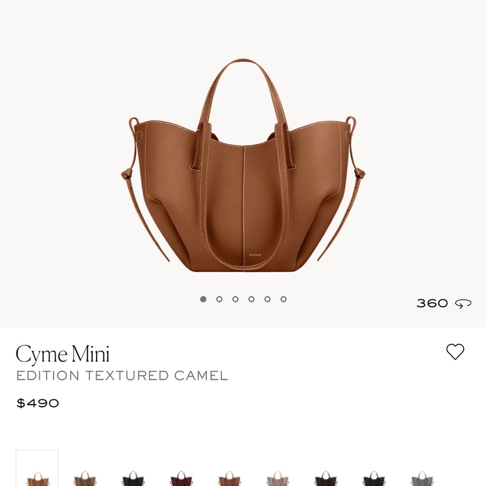 Brown Mini Crescent Leather Bag with Adjustable Strap